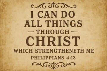 Inspirational biblical quote design.