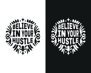 Typographic t-shirt design with some variants of motivational quotes
