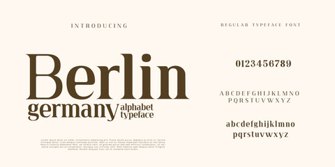 Elegant  Fashion and  Minimal  modern serif alphabet font berlin germany victorian typeface