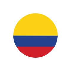 colombia round flag vector
