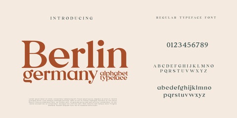 Elegant  Fashion and  Minimal  modern serif alphabet font berlin germany victorian typeface