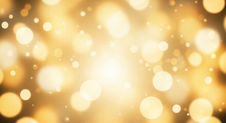 Golden Bokeh Christmas Background. Elegant Festive Light Design.