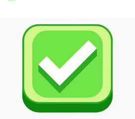 Green check mark icon with rounded square background