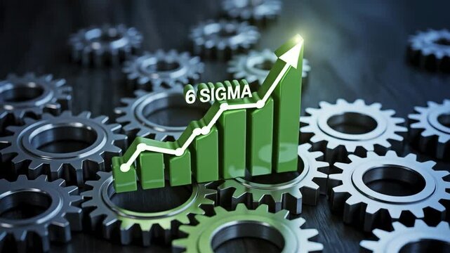 Six Sigma business concept that represents growth for the concept of process control.