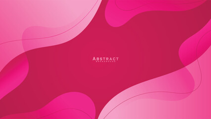 Elegant Pink Abstract Fluid Wave Vector Background with Soft Gradient and Flowing Shapes for Modern Design