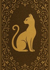 Elegant cat silhouette design