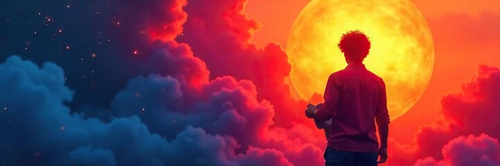 Confident Woman Radiating Power Vibrant Portrait Showcasing Self-Assurance and Success