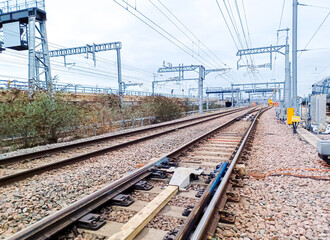 Fototapeta premium Empty Rail Railway