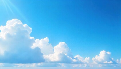 Serene Blue Sky Landscape Peaceful Cloudscape Perfect for Meditation, Travel, and Nature Projects