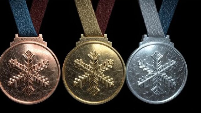 Olympic medals from the 2026 Winter Olympic Games in Italy