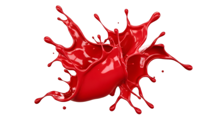 Vibrant Red Liquid Splash on Black Background