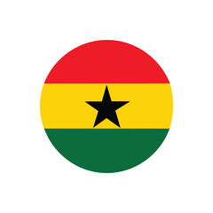 ghana round flag vector