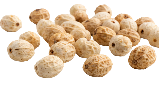Organic super food Tiger nuts on white background