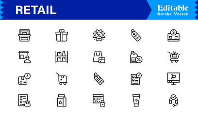 Inventory and Warehouse Line Icon Set Professional and Minimal Vector Collection of Warehouse, Stock, Delivery, Logistics, and Storage Symbols