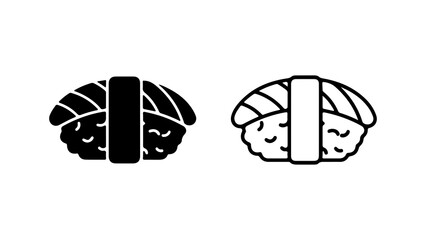 Sushi roll icon with transparent background