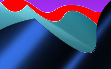 Modern Abstract Background with Colorful Wavy Layers
