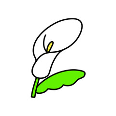 かわいいポップな花アイコン