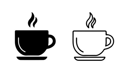 Obraz premium Hot beverage cups with transparent background