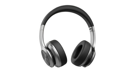 Sleek Silver and Black Over-Ear Headphones
