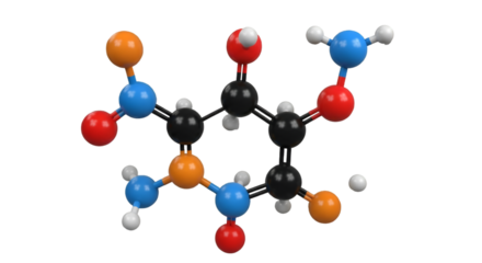 3D Molecular Model of a Complex Organic Compound
