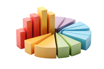 business graph on white