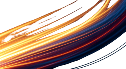 Abstract Light Trails in Orange, Blue, and Red
