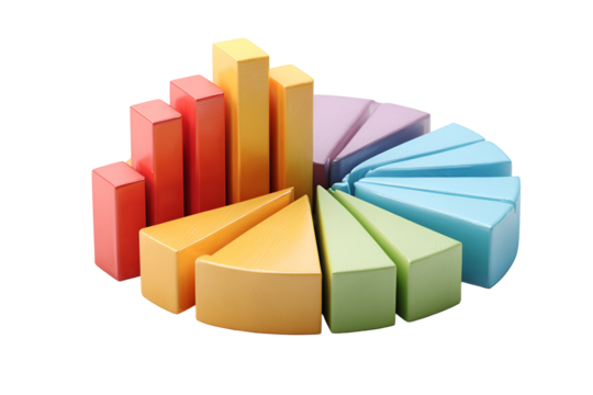 business graph on white