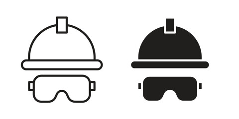Safety helmet icon in vector. Logotype