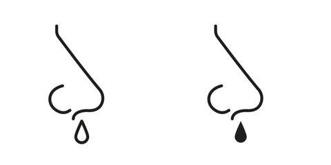 Runny nose icon in vector. Logotype