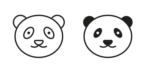 Panda icon in vector. Logotype