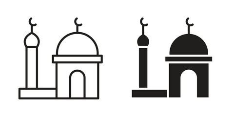 Mosque icon in vector. Logotype