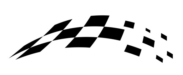 Race flag. Checkered flag. Racing stripes. Race motorsport graphics. Vector illustration