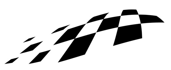 Race flag. Checkered flag. Racing stripes. Race motorsport graphics. Vector illustration