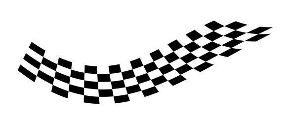 Race flag. Checkered flag. Racing stripes. Race motorsport graphics. Vector illustration