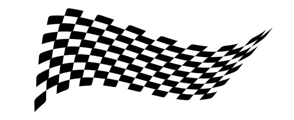 Race flag. Checkered flag. Racing stripes. Race motorsport graphics. Vector illustration