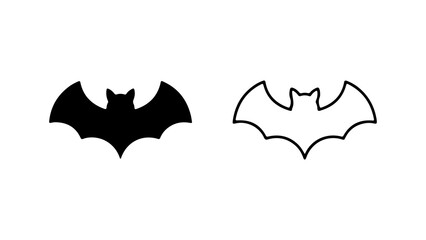 Bat silhouettes with transparent background