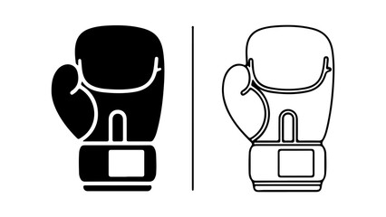 Boxing gloves icon with transparent background