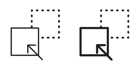 Drag and drop icon in vector. Logotype