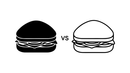 Sandwich comparison with transparent background