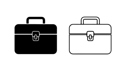 Briefcase icon set with transparent background
