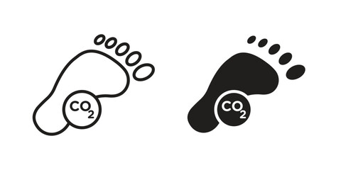 Carbon footprint icon in vector. Logotype