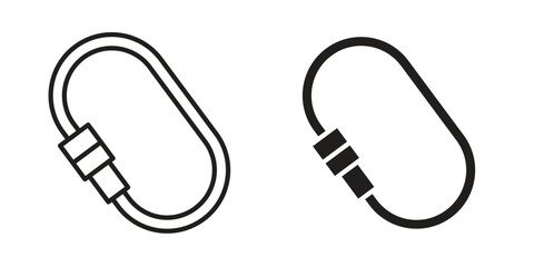 Carabiner icon in vector. Logotype
