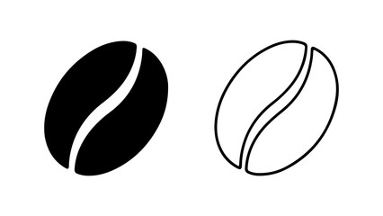 Coffee beans icon with transparent background