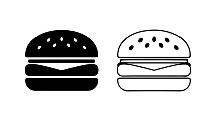 Burger icons with transparent background