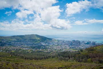 Panoramic view of Cape Town city
