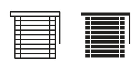 Blinds icon in vector. Logotype