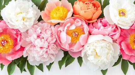 Peony Chrysanthemum Floral Close-up in Pink Orange Tones Elegant Background
