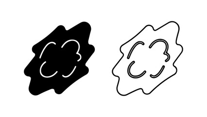 Recycling symbol outline with transparent background