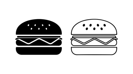 Burger icons with transparent background