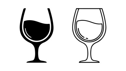 Wine glasses with liquid with transparent background